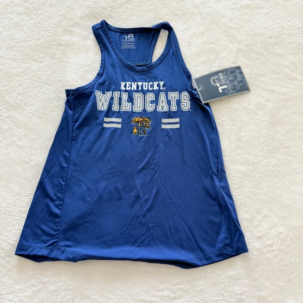 Kentucky Wildcats Girls‎ 6 6X Blue Racerback Athletic Tank NWT UK